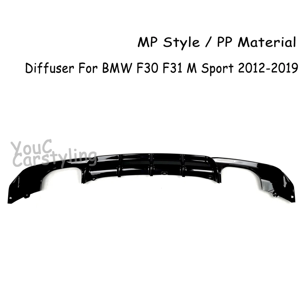 Фото Диффузор заднего бампера MP Style из карбона/пластика ABS для BMW 3 серии F30 2012-2019 320i 328i 330i 335i Sports M Package №4