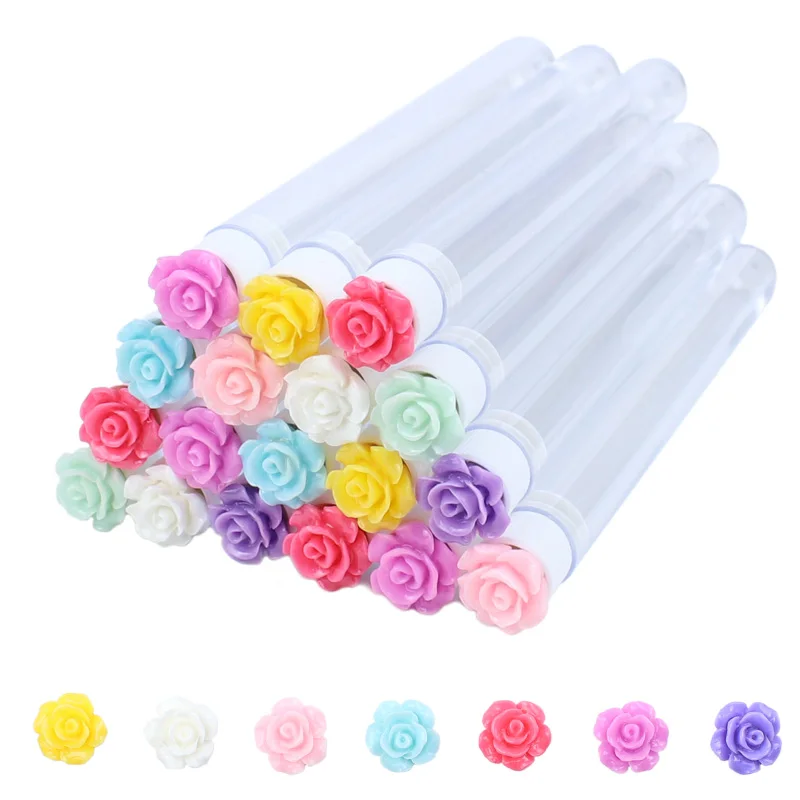 50pcs Reusable Eyelash Brush Empty Tube Eyelash Wands Eyebrow Brush Replaceable Dust-proof Sparkling Broken Diamond Bottom