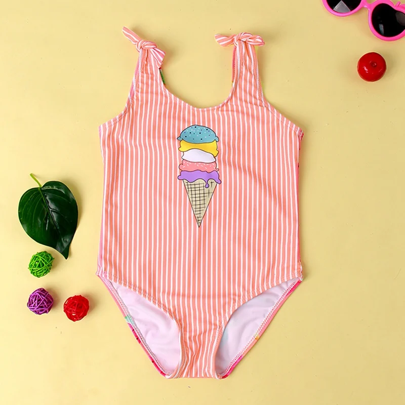 

Toddler Girls Ruffled Swimsuits Summer One-Piece Chidlren Sunsuit Baby Girl Swimwear Cartoon Princess Beachwear