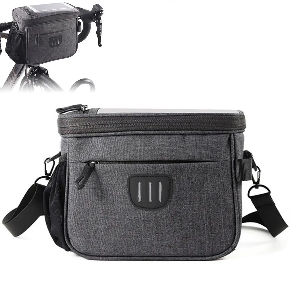 

Bicycle Handlebar Bag Cycling Bike Front Tube Bag Bike Pannier Shoulder Bag Carrier Pouch Black case for bicycle accessories