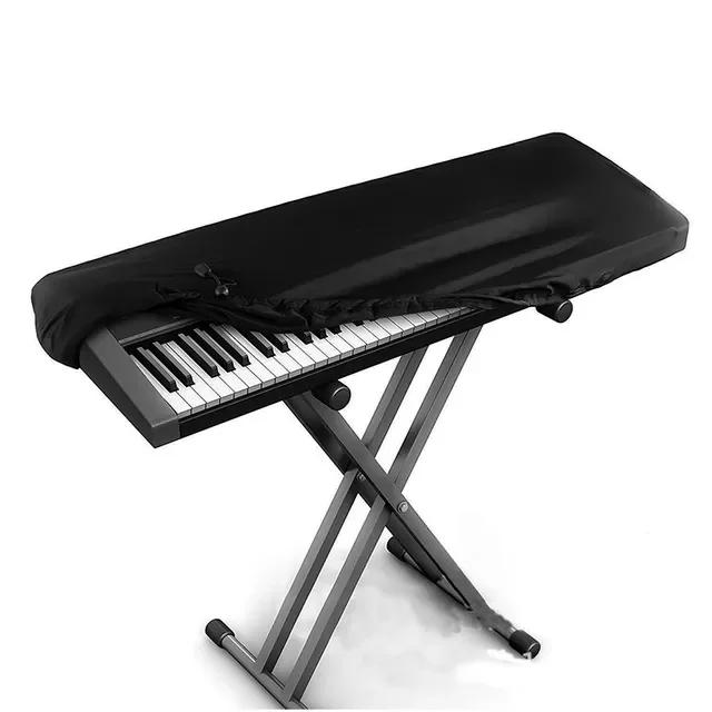 

NEW 88 Digital Electronic Piano Organ Cover Black Soft Elastic Fabric with Drawstring Locking Clasp for Anti-dust FC137
