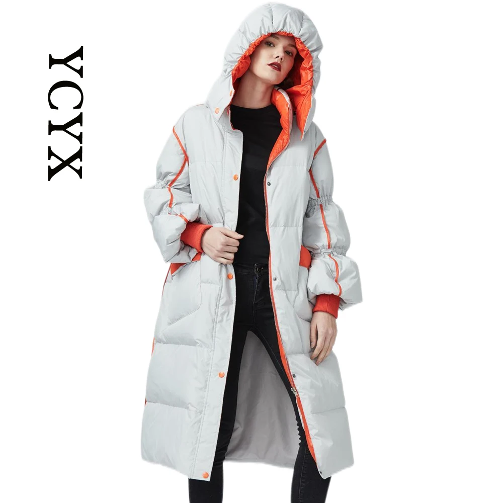 YCYX Women Long Down Coat Female Winter Long white down jacket Womens hooded fashion high-quality Cold protection Coat YCYX173