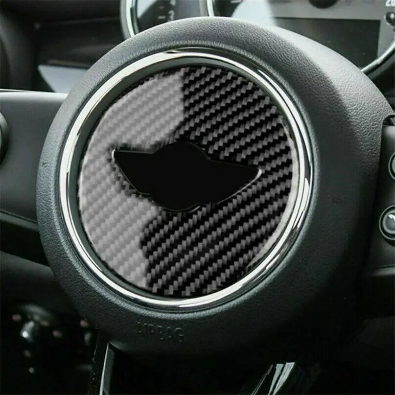 

Carbon Fiber Steering Wheel Sticker Cover Trim For Mini For Coper R55 R56 F54 F60 Car Interior Decal Stickers