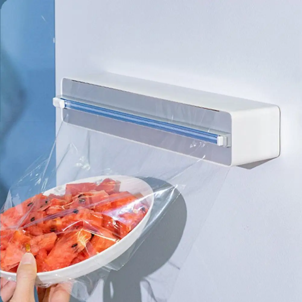 

Plastic Wrap Dispenser Practical Sharply Blade Sturdy Food Wrap Dispenser Cutter Home Supply