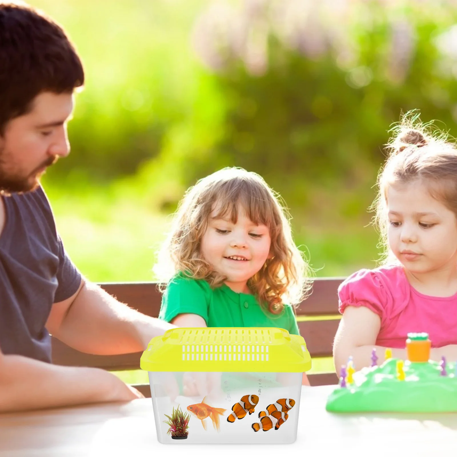 Пластиковые контейнеры для еды в виде черепахи и рыбы с крышками ручной