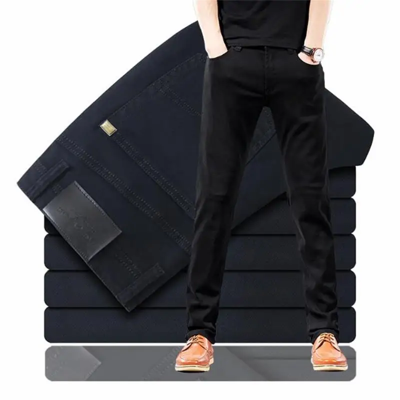 

Новинка, высококачественные мужские хлопковые джинсы ААА + на все сезоны, джинсы в стиле интернет-знаменитостей, Молодежные Свободные повсе...