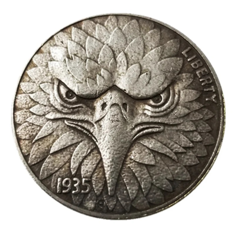 Никелевые монеты Хобо 1935 США Морган доллар Орел буйвол Серебряная монета Декор