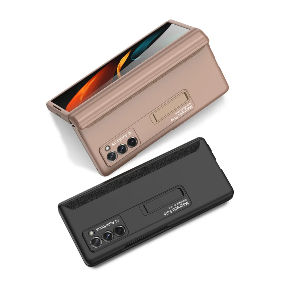 Фото Чехол с магнитной петлей в комплекте для Samsung Galaxy Z Fold 2 5G, противоударная защитная подставка, матовый чехол для Galaxy Z Fold2, чехол №2