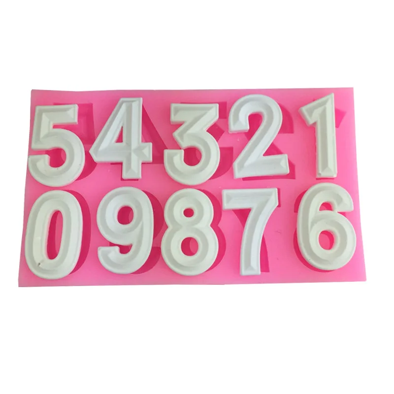 

Digital silica gel mould Sugar cake baking DIY decoration tool Chocolate mould