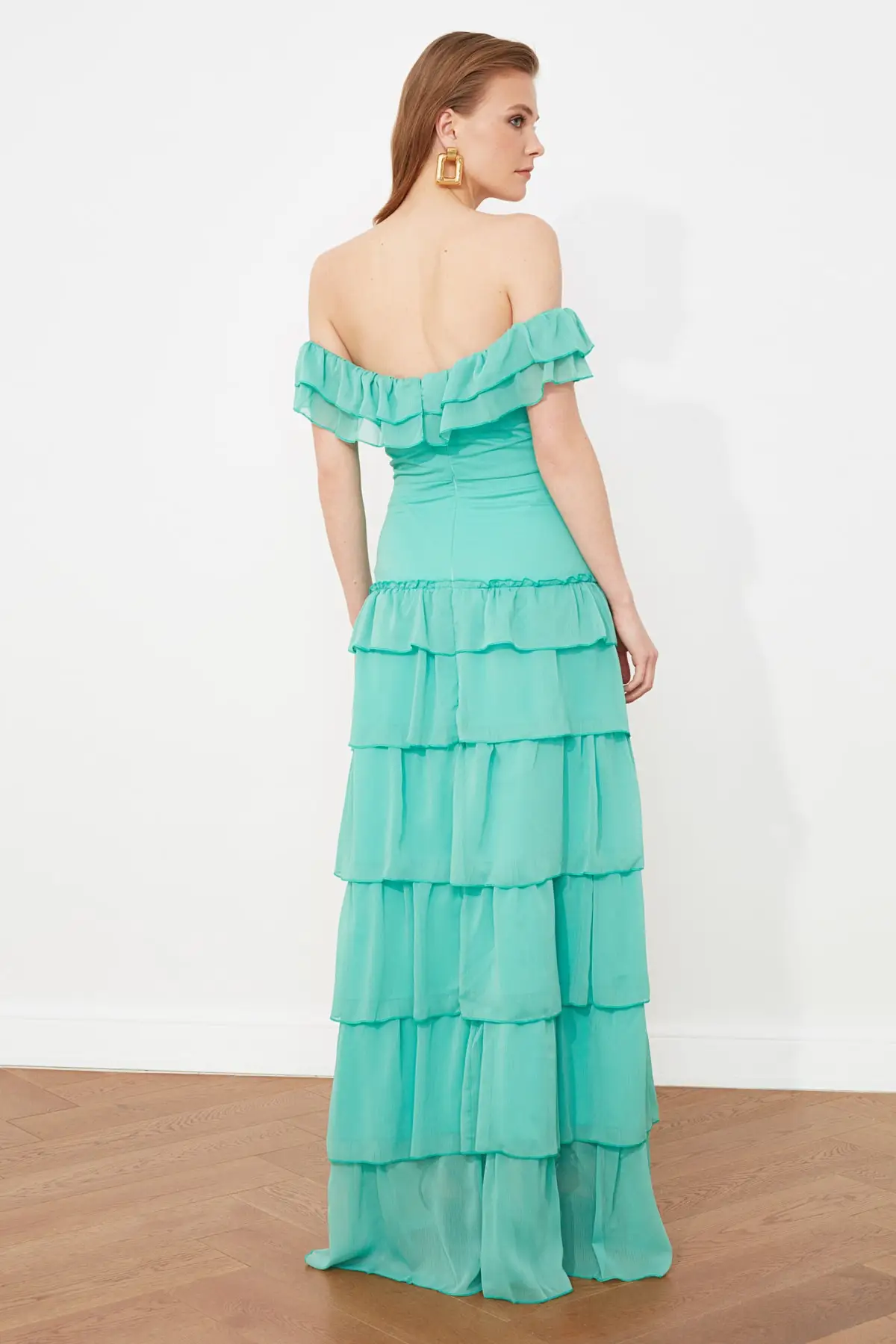 Trendyol Ruffle Detail Evening Dress &amp Graduation Gown TPRSS20AE0224 | Свадьбы и торжества