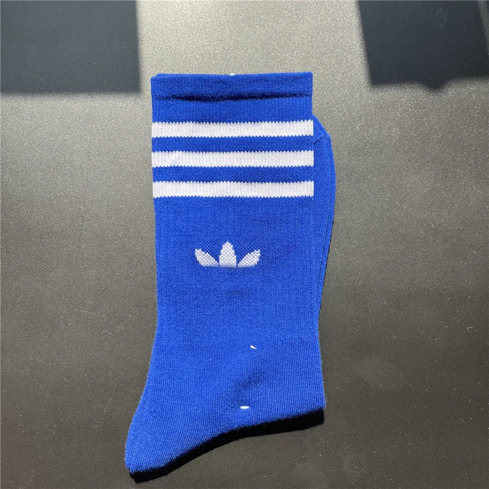 2023 New Fashion High Tube Sports Socks AD Clover Men and Women Cotton Socks Wild Ins Tide Socks Striped Socks