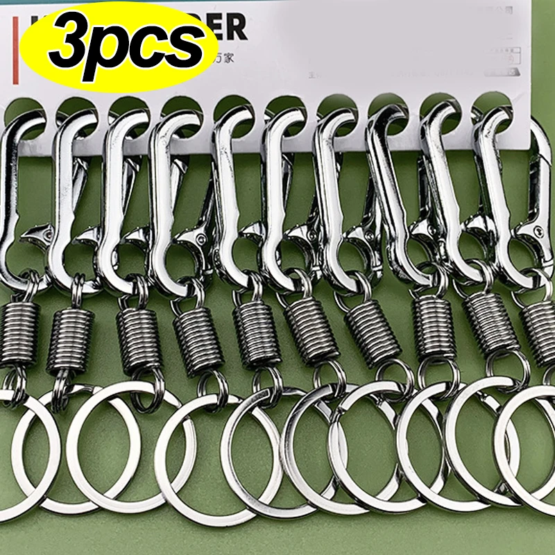 1/3 шт. Выдвижная пружинная Пряжка для ключей из нержавеющей стали карабин брелок