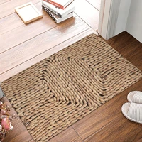 mediterranean rattan doormat rug carpet mat footpad polyester non slip cushion floor mat entrance bedroom balcony foot pad