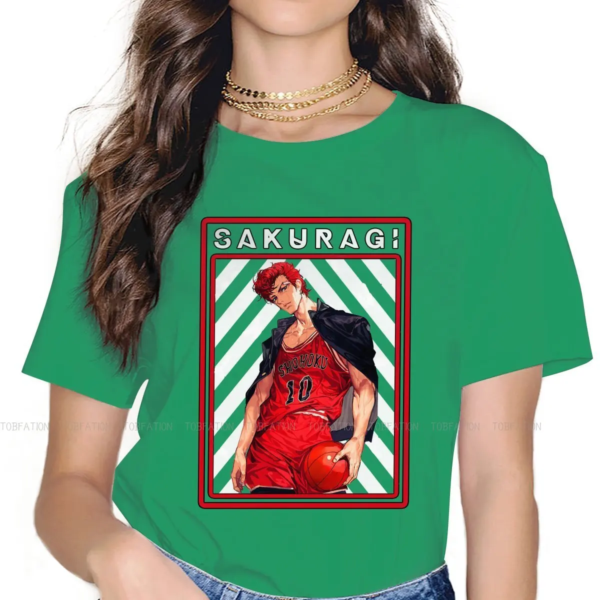 

Хлопчатобумажные футболки с круглым вырезом HANAMICHI SAKURAGI Print Homme, хипстерские Топы 4xl. 5xl