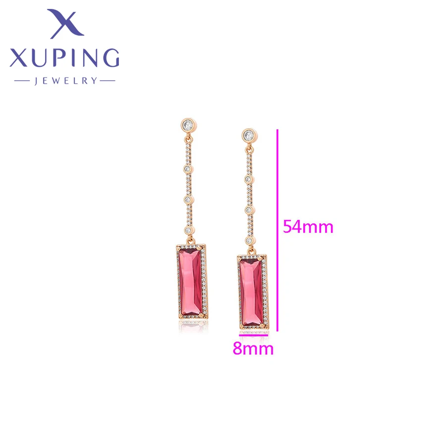 Ювелирные изделия Xuping новые квадратные модные серьги золотого цвета для женщин и