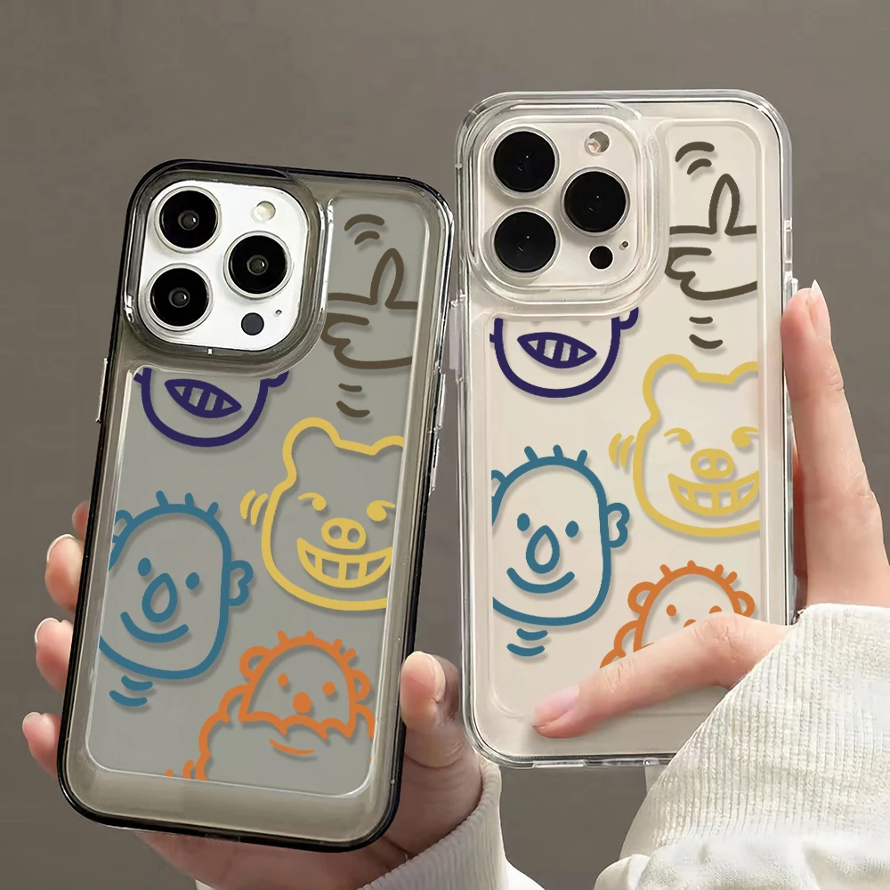 

Luxury Shockproof Clear Phone Case For iPhone 14 13 12 11 Pro Max Suit For iphone X XR XS 7 8 Plus Silicone Bumper Back Cover