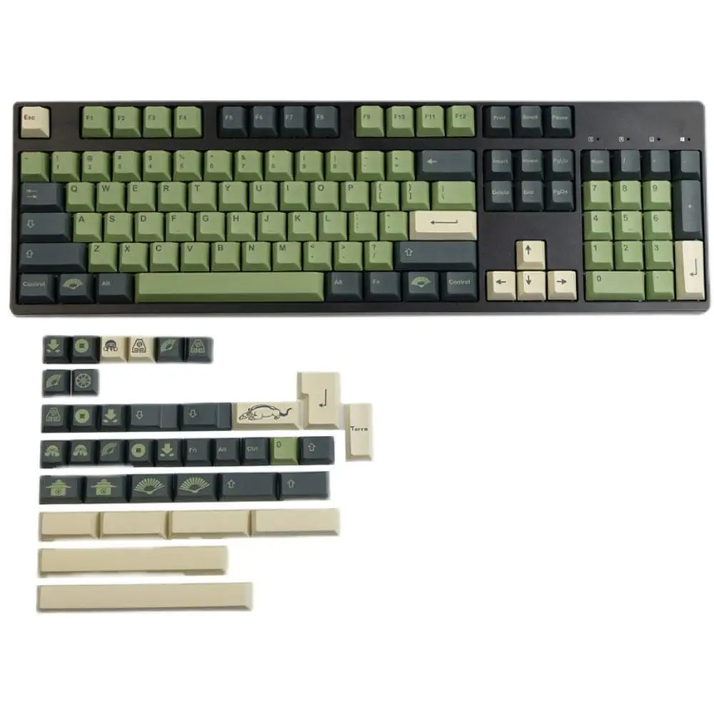

140 клавиш GMK Terra Keycaps Profile PBT, сублимационная механическая клавиатура Keycap для MX Switch 61/64/68/84/87/980/104