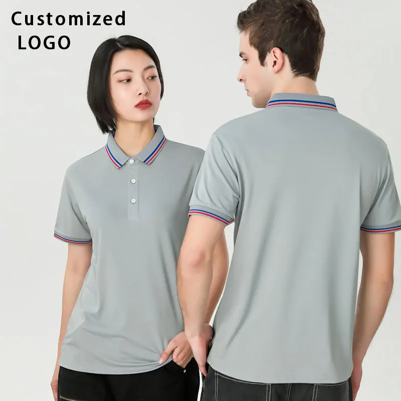 

Customized/Designed Logo Shirt DIY LOGO men's and women's Quick-drying Polo Shirt Short-sleeved Shirt Advertising Shirt