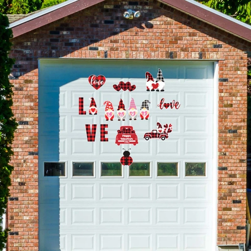 

Valentines Day Garage Door Magnets Cartoon Gnome Refrigerator Magnetic Stickers