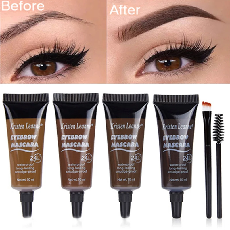 

Natural Liquid Dyeing Eyebrow Cream Set 15-minute Fast Tint Easy Dye Eyebrow Enhancers Cream Brown Mascara Eyebrows Paint Makeup