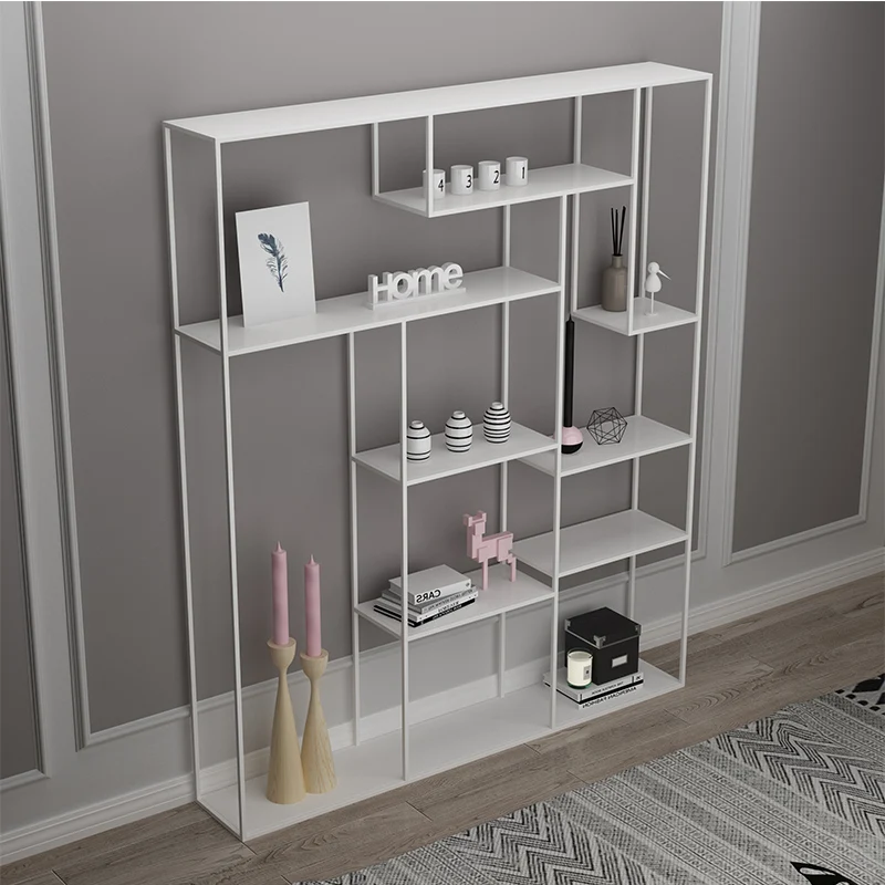 Дизайнерский книжный шкаф офисный ящик черный промышленный дисплей угловая