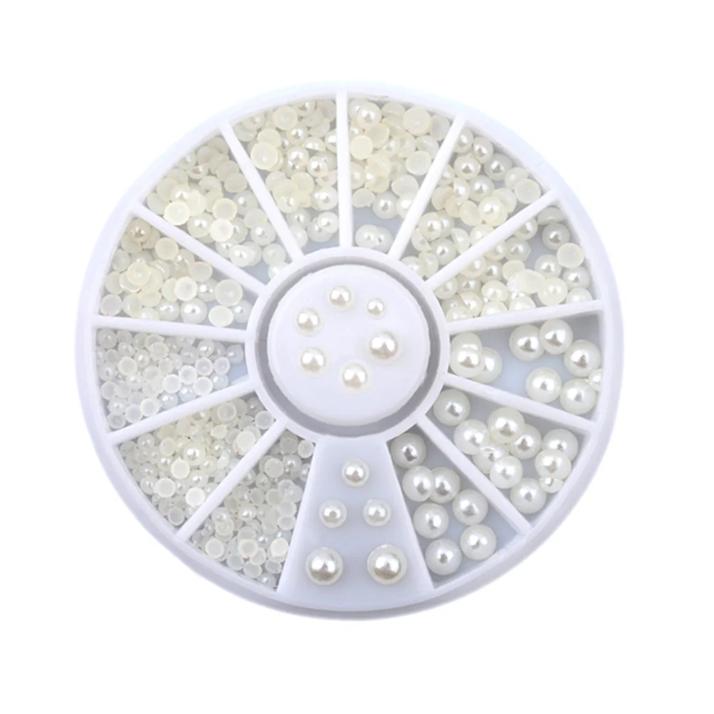 

Pearl Beads Pearls Half Flat Backcabochons Embellishments Making Round Decoration Imitation Diy Nails Jewelry Loose Nail Bulk