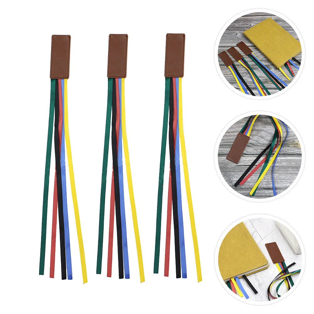 

3 Pcs Bible Ribbon Bookmark Marker Page Colorful Fashion Books Student Kid