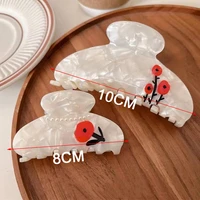 1pc girl hair claw women flowers hair clamp grab hair jaw clip grip barrettes korean style hairpin acrylic styling accessories