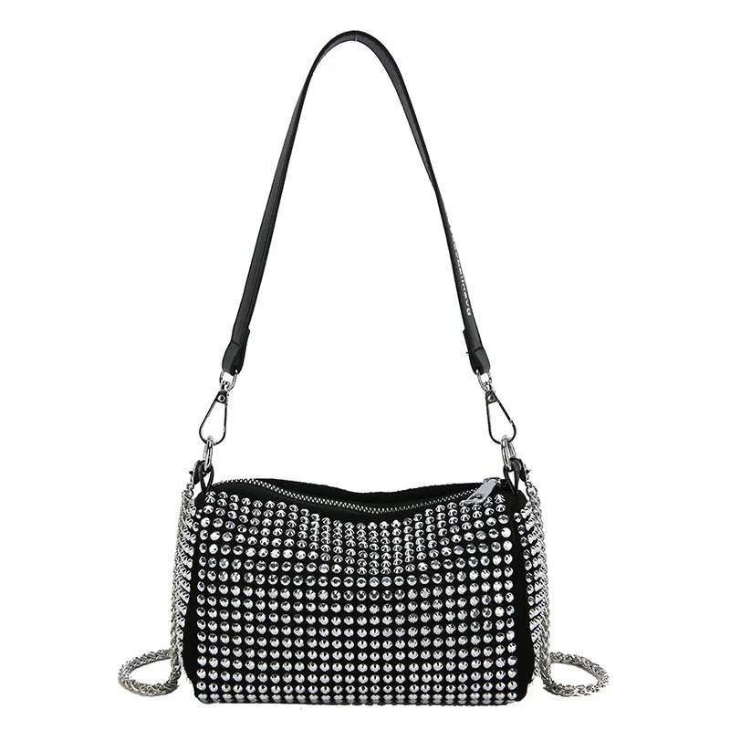 

Diamonds Crossbody Shoulder Bags for Women Small Handbag Vintage Pillow Chains Tote Bag Luxury Designer Women's Bag 2022 Trend