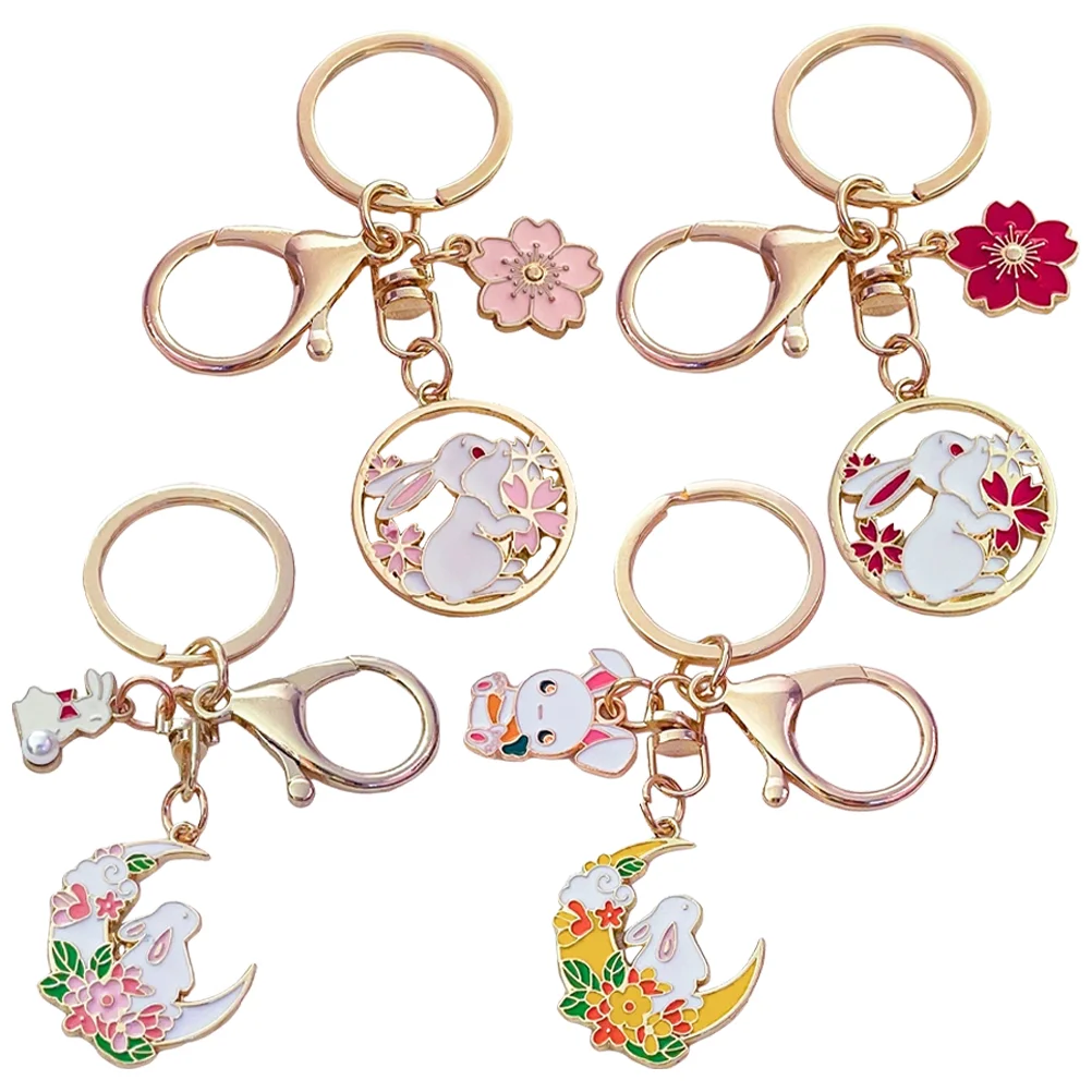 

4 Pcs Unique Bunny Keychain Pendant Bunny Keychain for Purse Handbag Bag