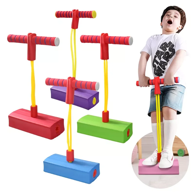 

Sports Games Toys Foam Pogo Stick Jumper Indoor Outdoor Fun Fitness Equipment Improve Bounce Sensory Toys for Boy Girl Gift