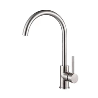 zhejiang factory oem brushed steel single round handle body kitchen sink faucet ss 304 stainless