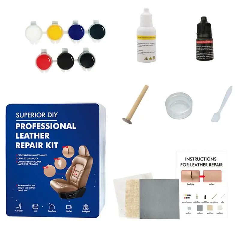 

Car Leather Seat Repair Kit 7 Colors Car Seat Home Leather Complementary Refurbishing Cream Paste Leather Scratch Repair Kit