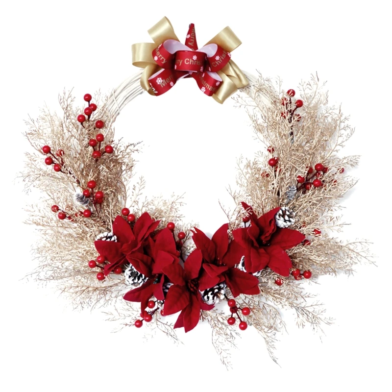 

40 см, Рождественский венок, фотоэлемент, конусы из сосны ручной работы