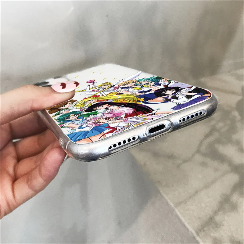 Аниме Сейлор Мун чехол для Samsung Galaxy S22 S21 S20 FE S10E S10 S9 S8 S7 Edge Note 8 9 10 Lite Pro Plus 20 Ultra Крышка
