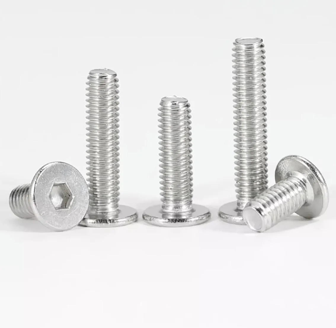 Сверхтонкий шестигранный винт M2 M2.5 M3 304 из нержавеющей стали см с низкой плоской