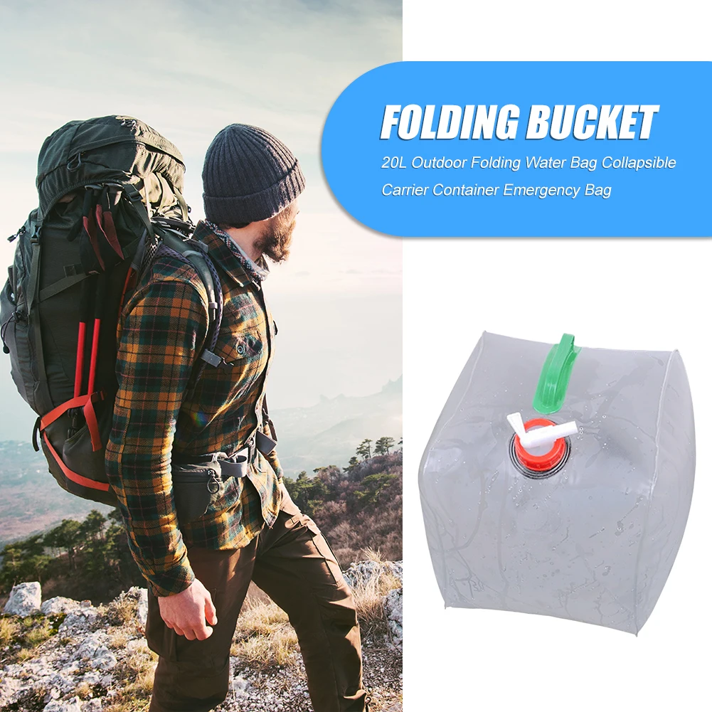 

Hiking Water Carrier Bucket Collapsible Water Container Bags Outdoor Camping Travelling Easy Carrying Portable Parts