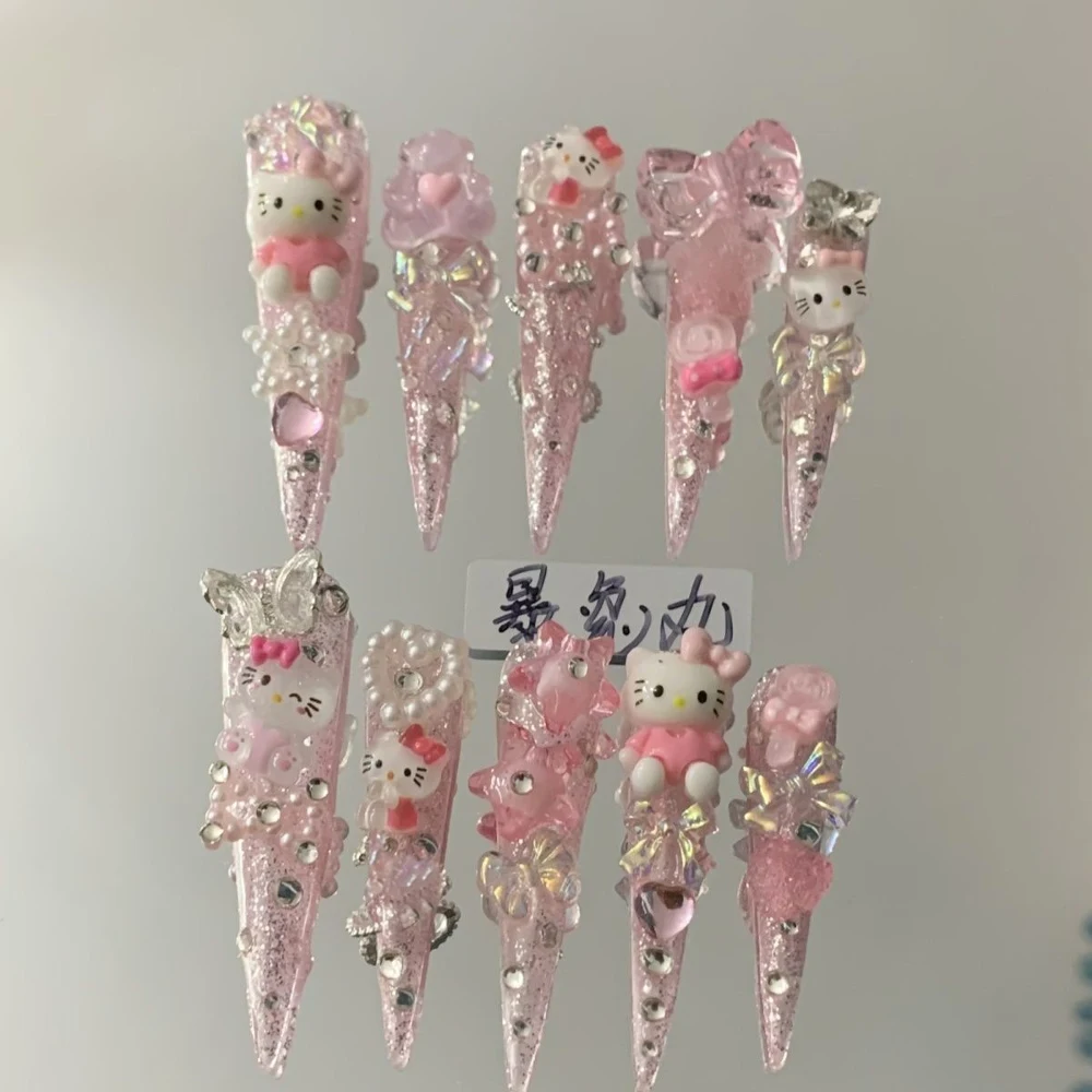 

MINISO Y2K Spicy Girl длинные накладные ногти