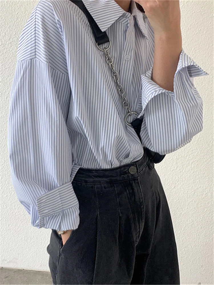 

HziriP Basic Striped Tops Fashion Elegant OL Women Blouses Long Sleeve 2022 New Office Lady Shirts Casual Blusas