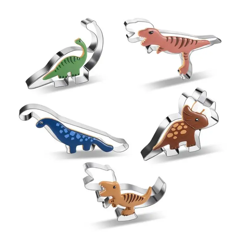 

Dinosaur Animal Shape Cookie Stamps Stainless Steel Biscuit Cutters Tool Kitchen Baking Decoration Mold Fondant Cake Accessories