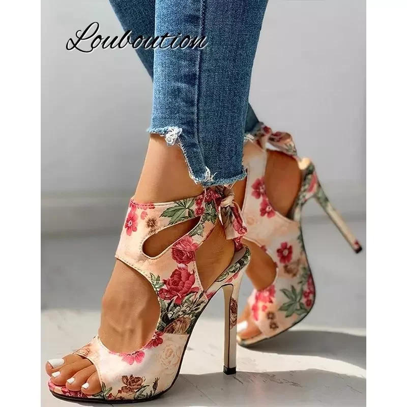 

NEW IN Fashion Women's Pumps Sexy Peep Toe Colorful Bowknot Female Shoes 2022 Summer Leisure Thin High Heel Lady Sandals Siz