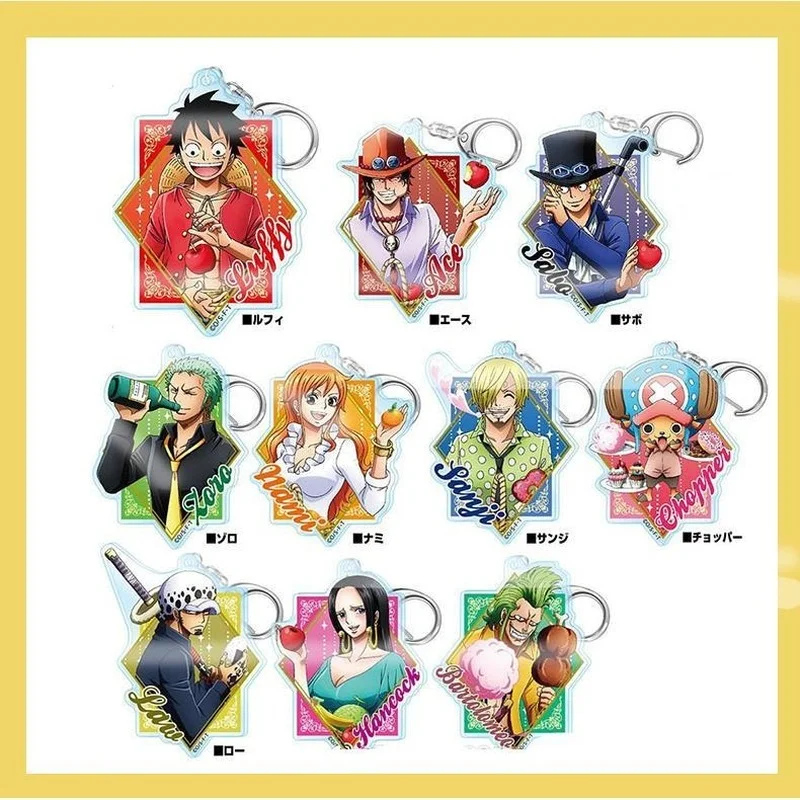 

One Piece Peripheral Anime Ace Luffy Boa Hancock Zoro Chopper Acrylic Keychain Pendant Pendant