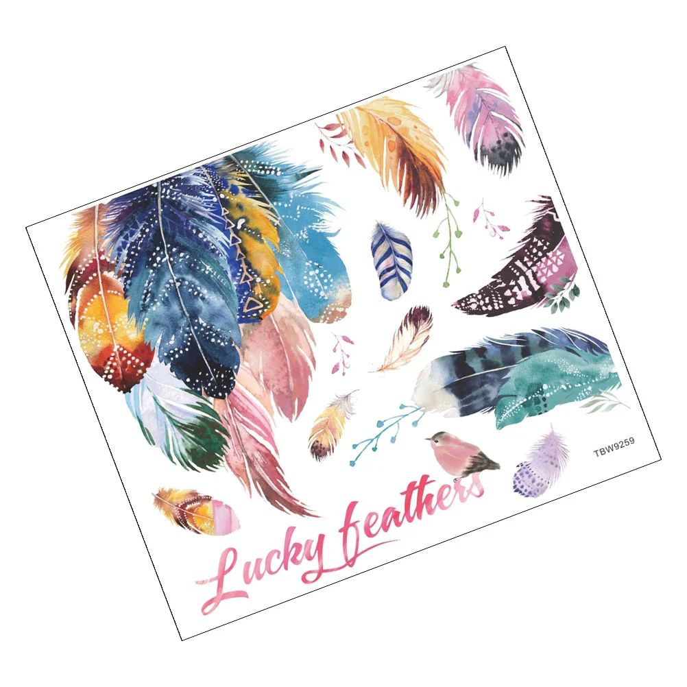 

1PC Colorful Feathers Wall Sticker Self-adhesive Background Wall Decoration