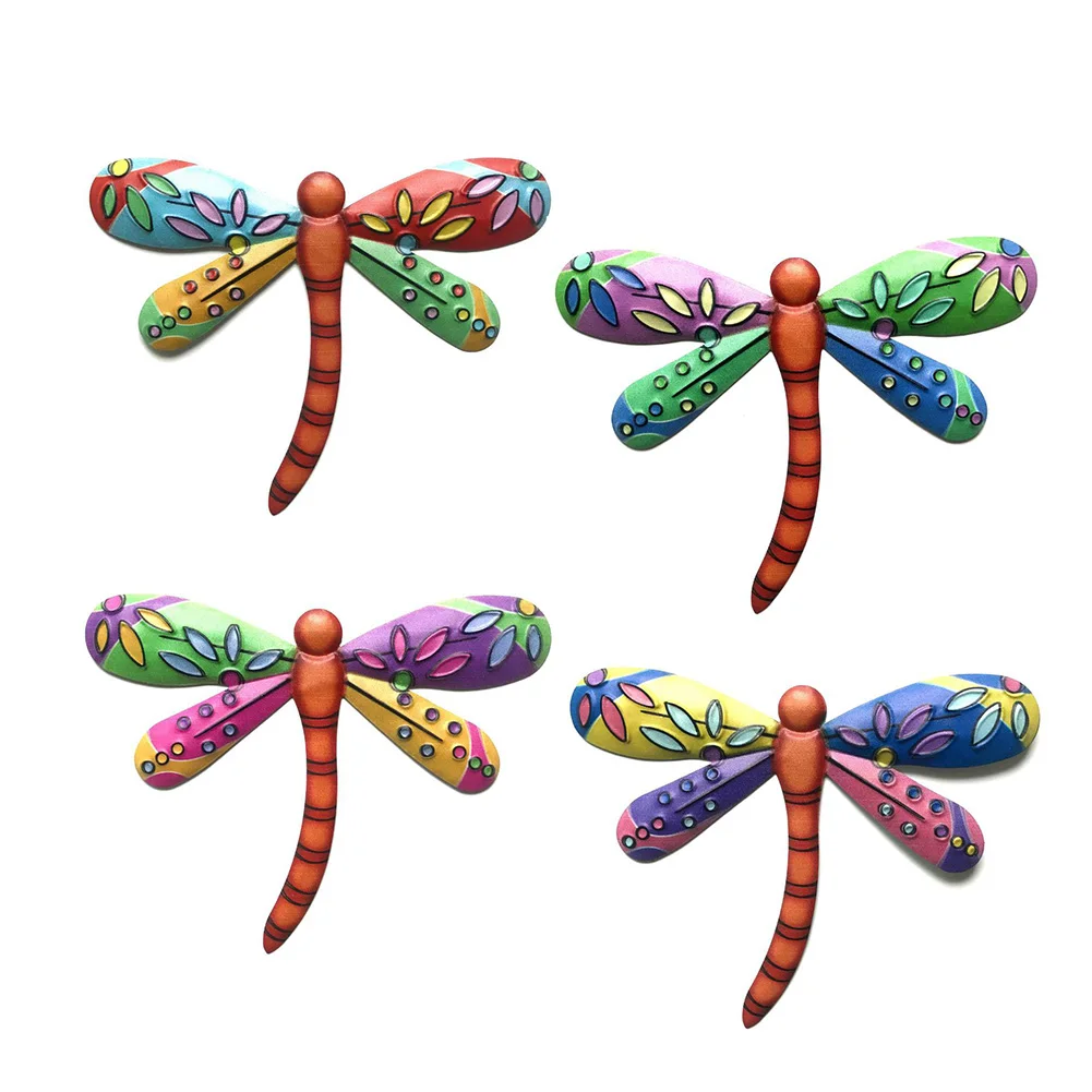 

Metal Dragonfly Wall Art Sculpture Decorations 3D Dragonfly Iron Hanging Ornaments For Room Home Hallway Bedroom Craft Gifts