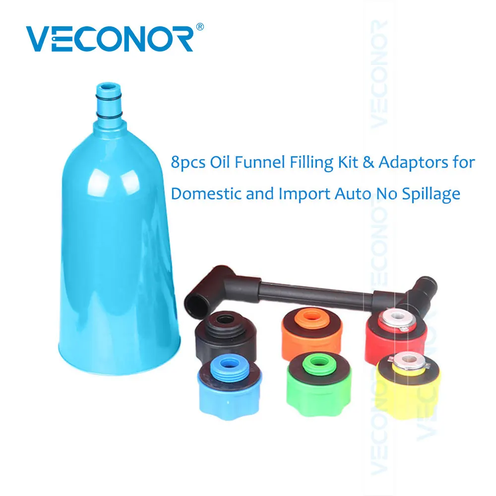 

Veconor 8 шт. масла Воронка заполнения комплект и Адаптеры для отечественных и импортных авто не утечки
