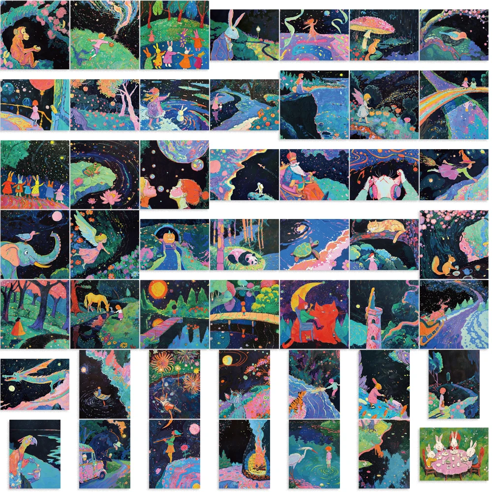 50 шт. водонепроницаемые виниловые наклейки в стиле ретро