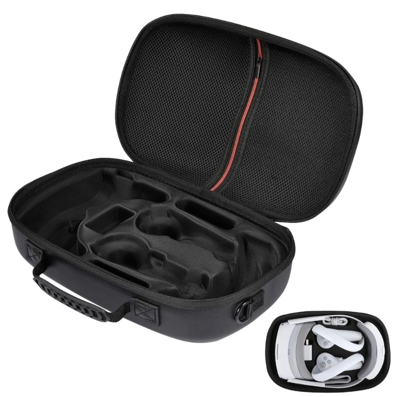 

Compact Traveling Box EVA Carry Bag for Pico 4 VR Headset Box Zipper Organizers Easy to Open Close Hard Carrying Holders