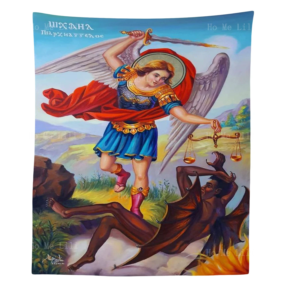 

Гобелен святого Михаила архмастера «святого Михаила арчандель» конце 17 века, декор для спальни, гостиной