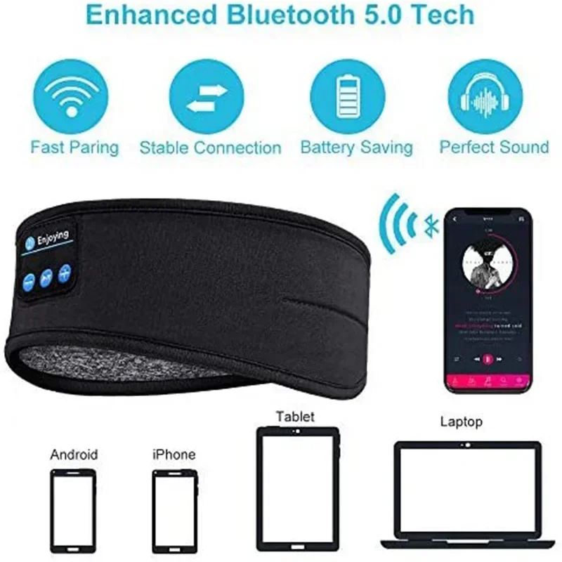Xiaomi MIJIA Bluetooth5.0 Наушники для сна Спортивная повязка на голову Эластичные