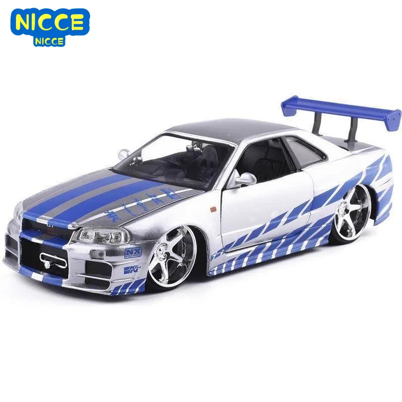 

Nicce 1:24 Nissan Skyline GTR R34 Diecasts & Toy Vehicles Alloy Metal Car Model High Simulation Collectible Toys Gift Z49